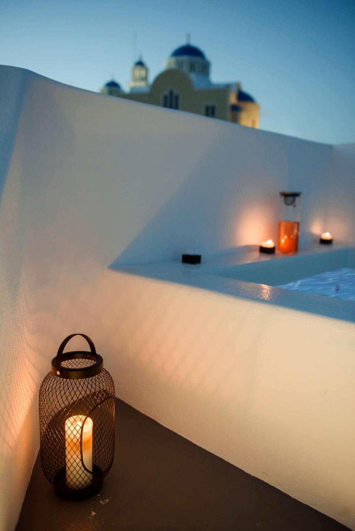 费拉Santorini Traditional Apt With Private Hot Tub公寓 外观 照片