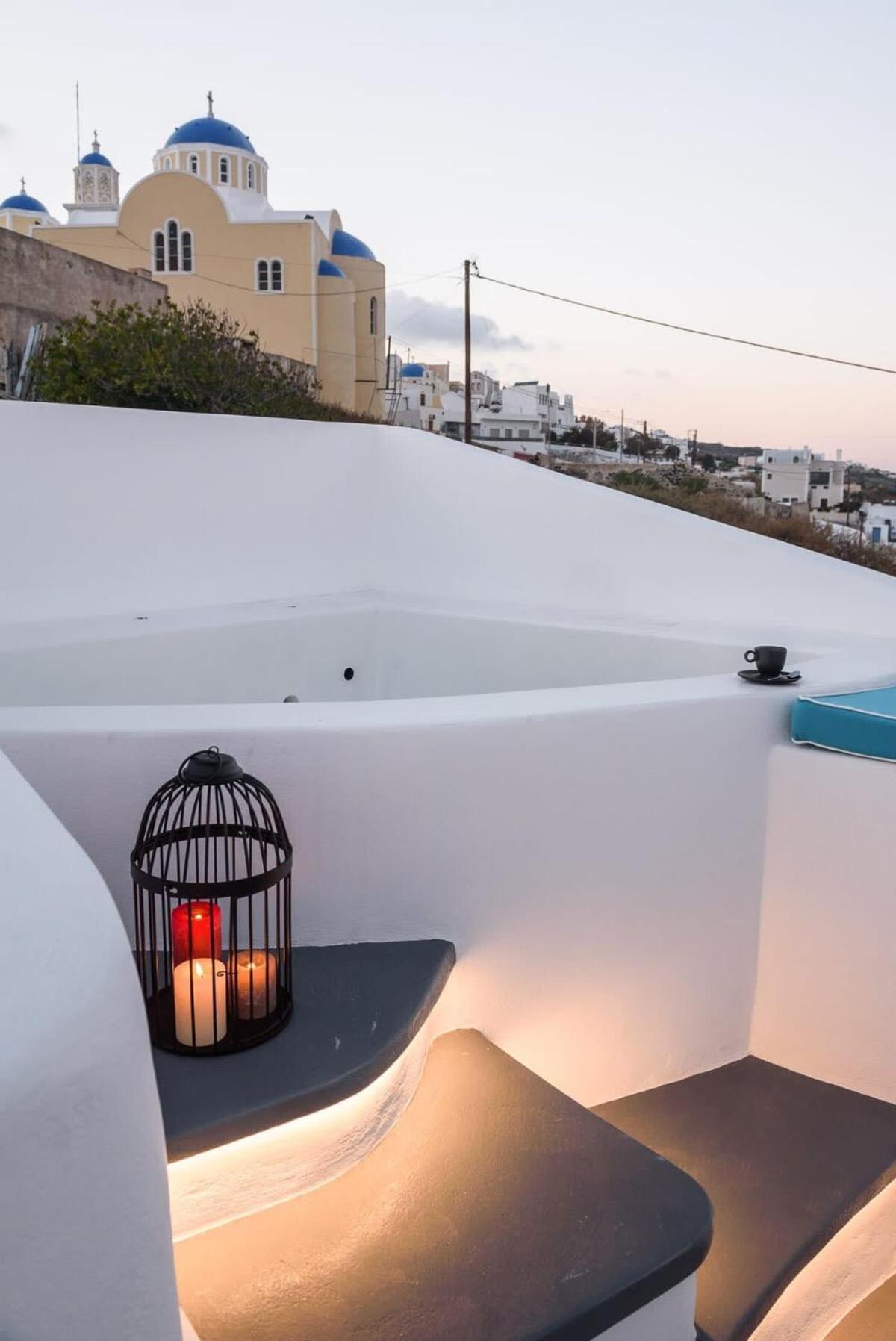 费拉Santorini Traditional Apt With Private Hot Tub公寓 外观 照片